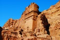 Uneishu Tomb on the Street of Facades in Petra, Jordan Royalty Free Stock Photo